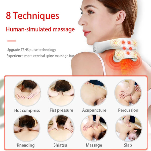Smart Neck & Shoulder Massager – Heat + Vibration for Cervical Pain Relief