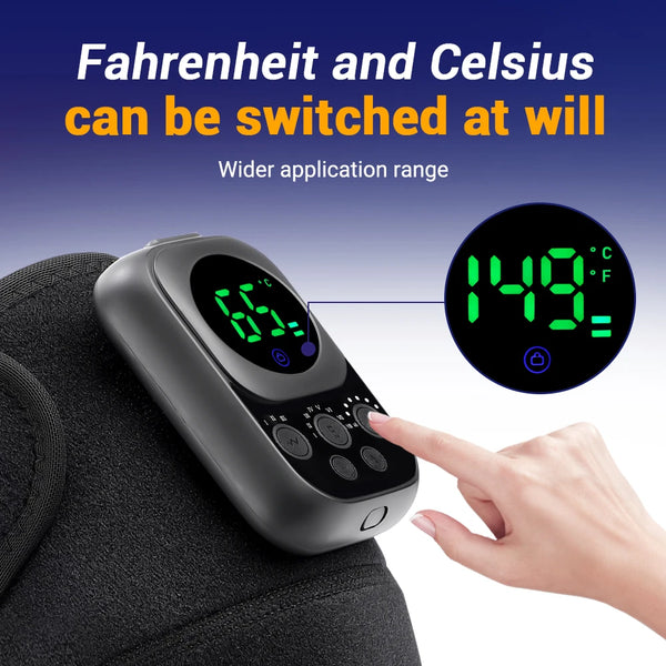 Smart Heating Shoulder & Knee Massager – Vibration Therapy Brace