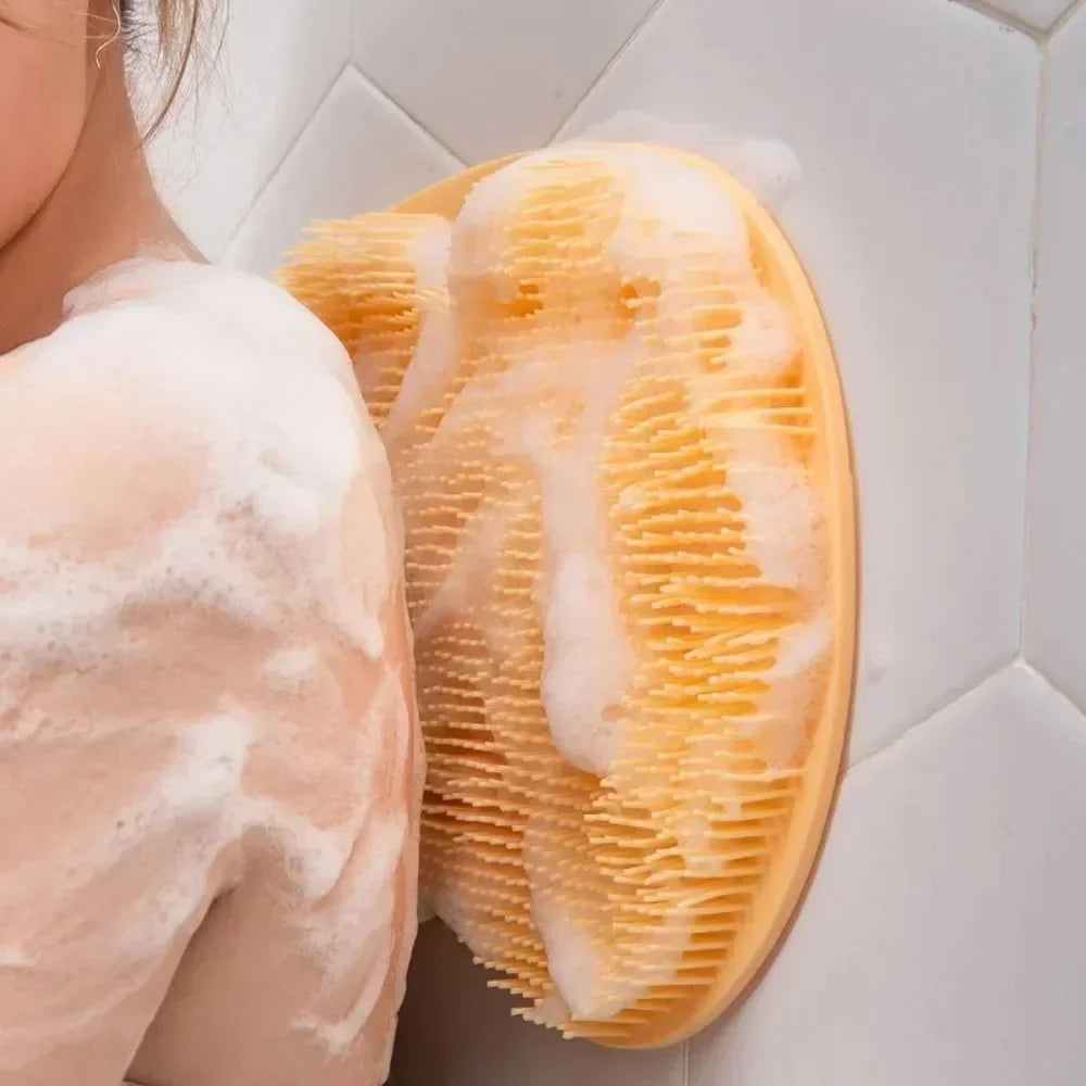 Silicone Exfoliating Shower Mat – Foot Scrubber, Back Massager