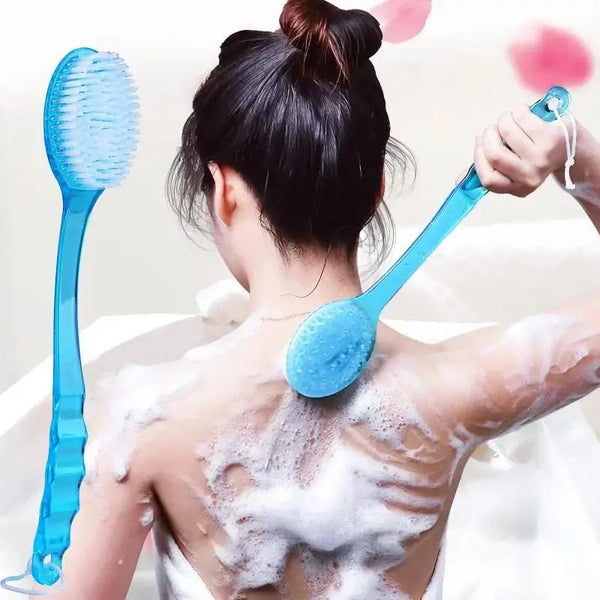 Long-Handle Soft Bath Brush – Shower Body Massage Brush