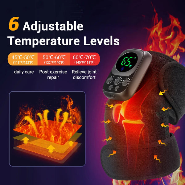 Smart Heating Shoulder & Knee Massager – Vibration Therapy Brace
