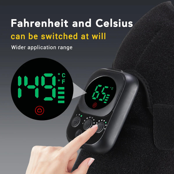 Smart Heating Shoulder & Knee Massager – Vibration Therapy Brace