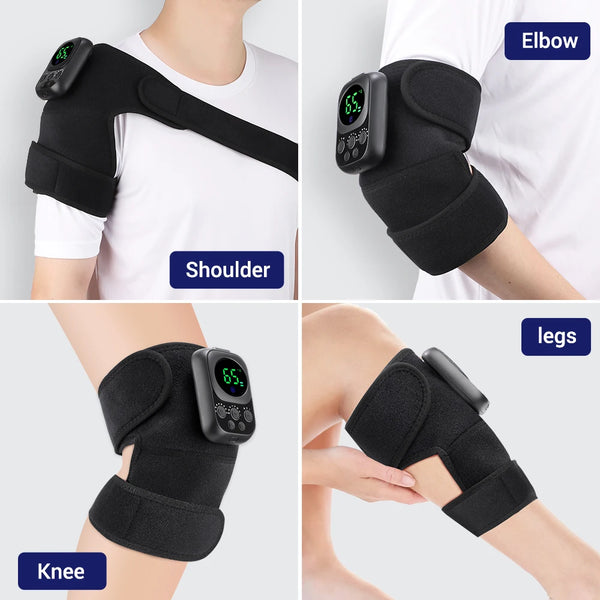 Smart Heating Shoulder & Knee Massager – Vibration Therapy Brace