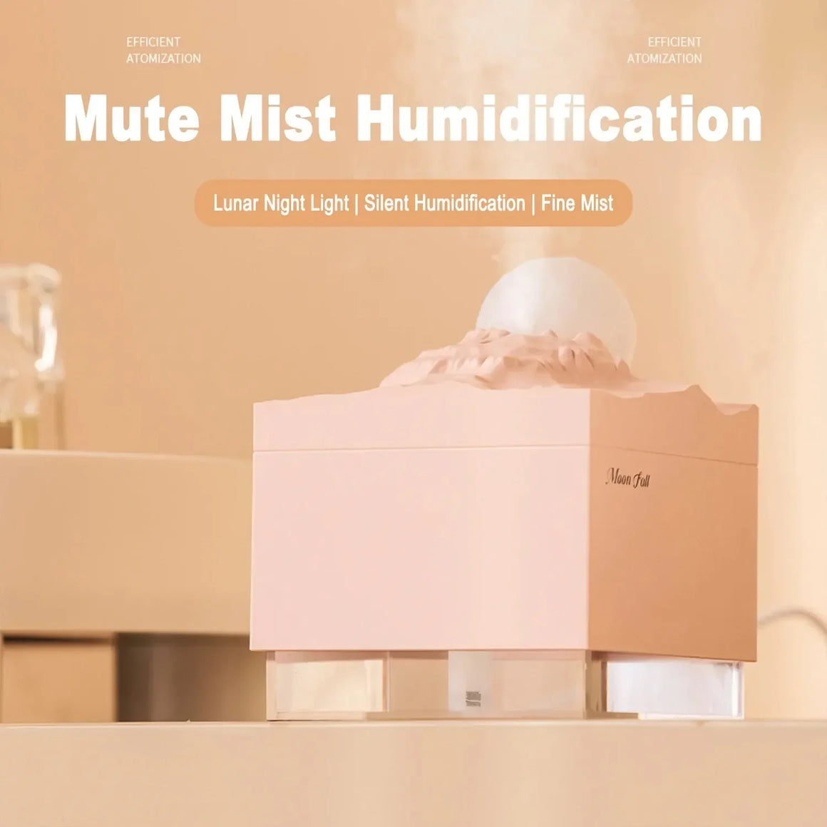 Moon Lamp Scent Diffuser & Cool Mist Humidifier – Aroma & LED Night Light