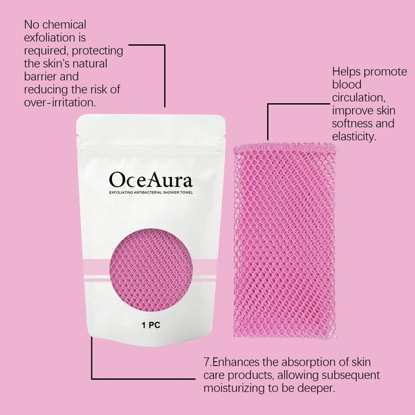 Exfoliating Back Scrubber Towel – Deep Cleansing Body Washcloth