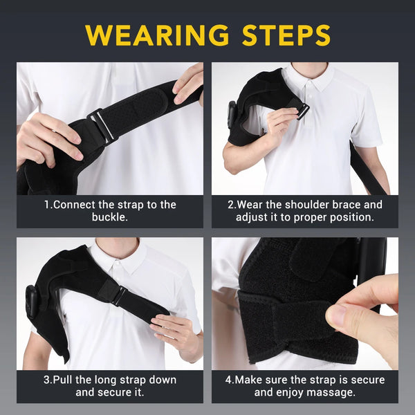 Smart Heating Shoulder & Knee Massager – Vibration Therapy Brace