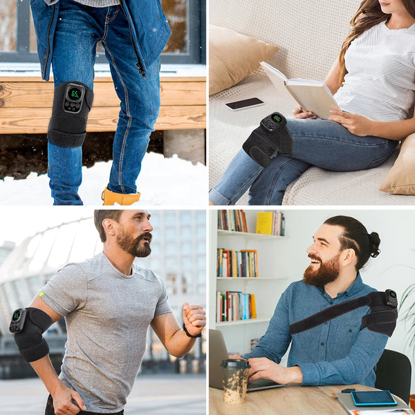 Smart Heating Shoulder & Knee Massager – Vibration Therapy Brace