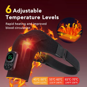 Smart Heating Shoulder & Knee Massager – Vibration Therapy Brace