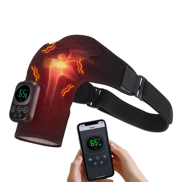Smart Heating Shoulder & Knee Massager – Vibration Therapy Brace