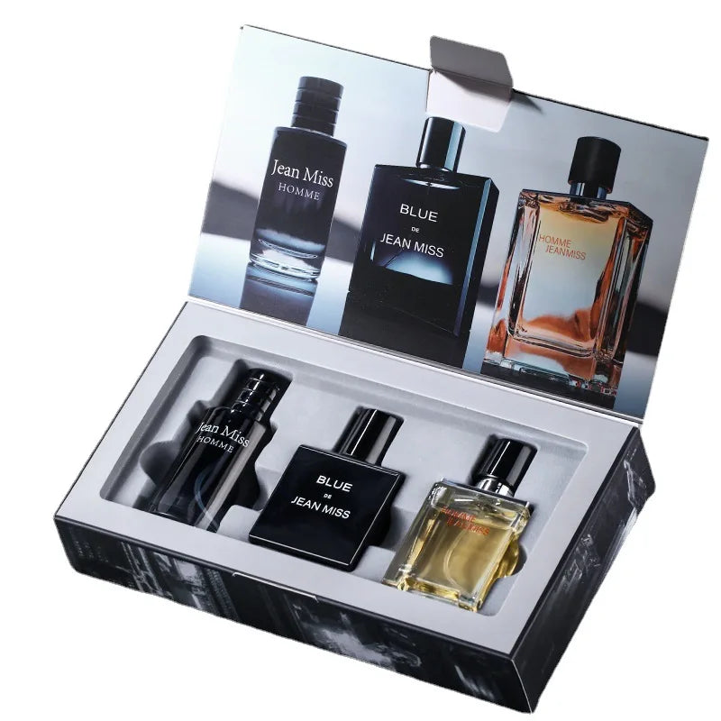 Men’s 3-Piece Perfume Gift Set – 90ML Masculine Long-Lasting Scents