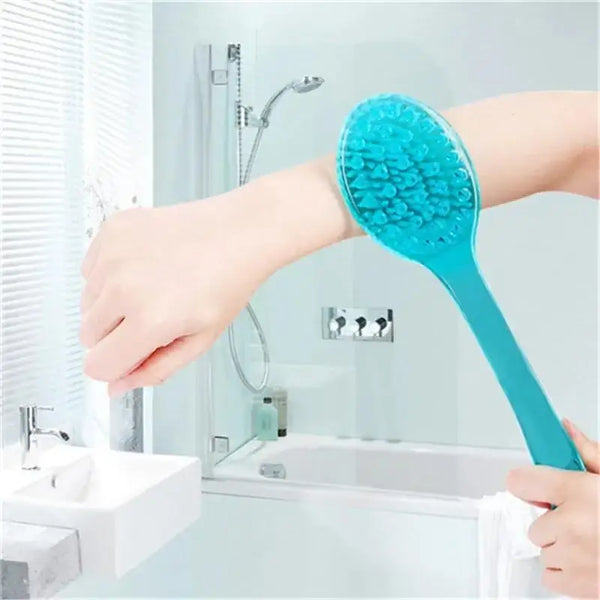 Long-Handle Soft Bath Brush – Shower Body Massage Brush