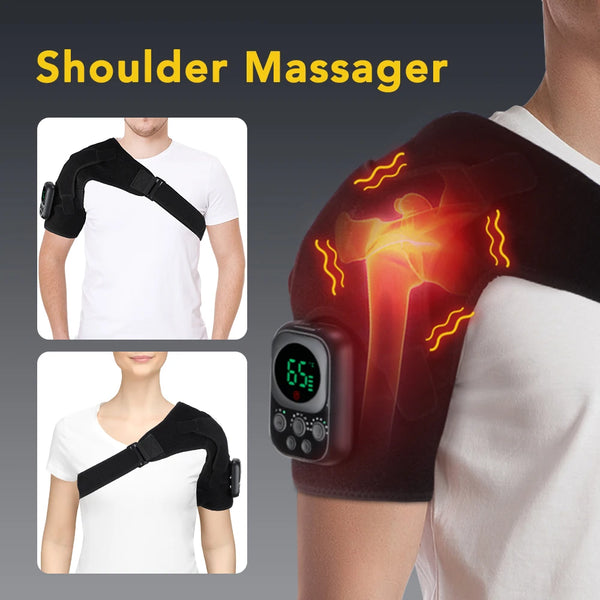 Smart Heating Shoulder & Knee Massager – Vibration Therapy Brace